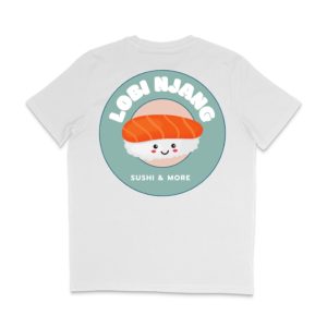T-shirt Lobi Njang Sushi and More White - achter