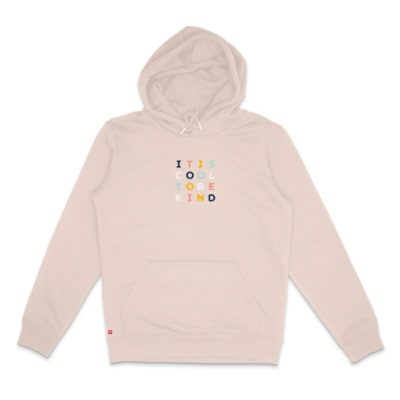 Duurzame Hoodie Lobi Be Cool Be Kind Candy Pink Front