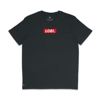 Duurzame T-shirt Lobi Boxlogo Lobi Black Front