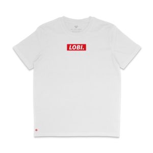 Duurzame T-shirt Lobi Boxlogo White Front
